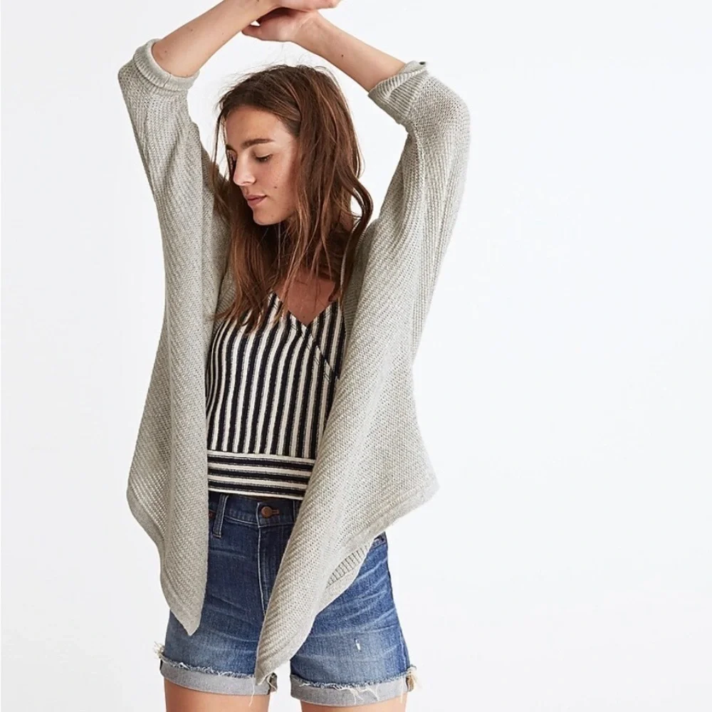 Madewell Seabank Cardigan Open Front Sweater, Size XL, Dolman Sleeve Sweater